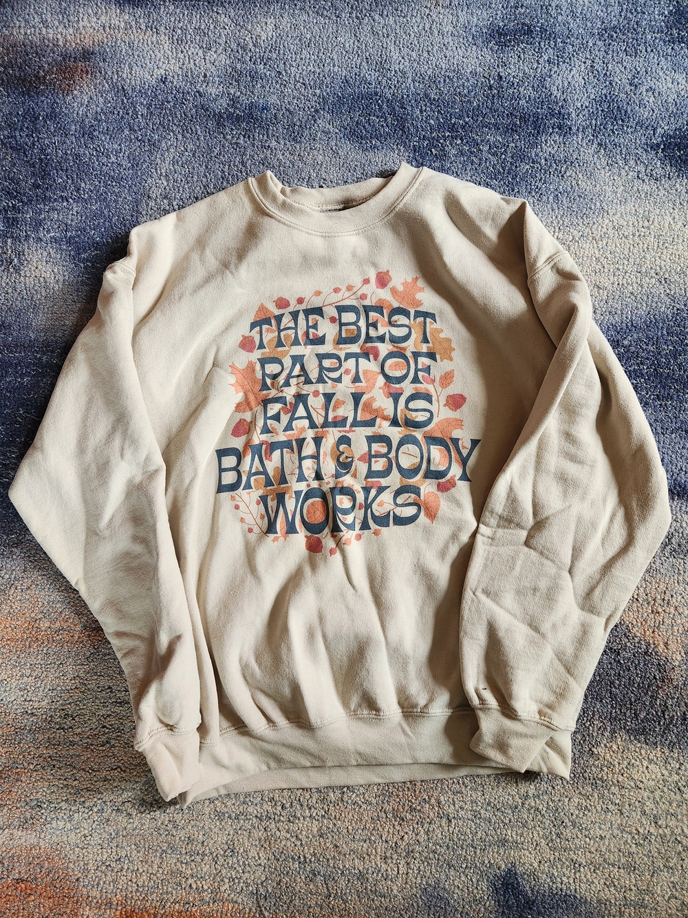 Bath & Body Works Cream Fall Graphic Sweatshirt